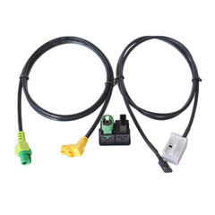 Car AUX USB Switch Holder + Cable Wiring Harness for Volkswagen Magotan / Touran / Polo / Touran RCD510/310+/300+, For Volkswagen Magotan