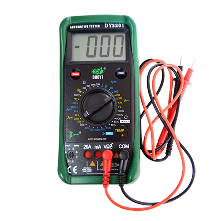 DUOYI DY2201 Car High-precision Digital Automobile Multi-function Maintenance Automatic Universal Meter, DY2201