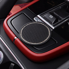 2 PCS Car Diamond Anti-skid Soft Rubber Water Cup Mat