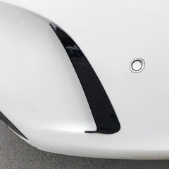 Car Rear Bumper Air Outlet Wind Knife Blade Decoration Sticker Strip for Mercedes-Benz C Class W205, Rear Wind Knife For Mercedes-Benz C Class(Black), Rear Wind Knife For Mercedes-Benz C Class(Carbon Fiber Black)