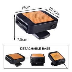 12V Car Hollow Heater Multifunctional Front Windshield Defroster and Demister, 12V (Orange), 24V (Red)