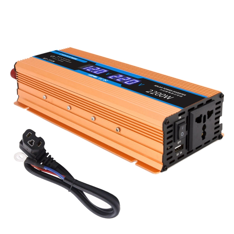 Carmaer 48V to 220V 2200W Car Multi-function Double Digital Display Inverter Household Power Converter, 48V to 220V 2200W