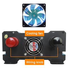 Carmaer 12V to 220V 500W Double Cigarette Lighter Car Double Digital Display Inverter Household Power Converter, 12V to 220V 500W