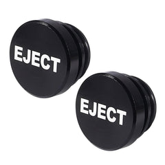 2 PCS Car / Motorcycle EJECT Letter Metal Cigarette Lighter Dust Cover, EJECT (Black), EJECT (Red)