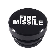 2 PCS Car / Motorcycle FIRE MISSILE Letter Metal Cigarette Lighter Dust Cover, FIRE MISSILE (Black), FIRE MISSILE (Red)