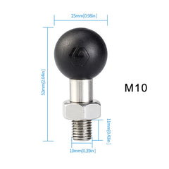 WUPP PJ-416A2 YF-213 Motorcycle Rearview Mirror Mount M10 Bracket Fixed Ball Head, M10