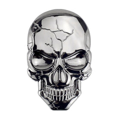 Three-dimensional Devil Skull Metal Car Sticker, Titanium Color, Bronze, Silver Grey