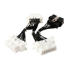 ELM327 OBD2 16Pin Male to 3 Female Car Diagnostic Cable, 16Pin Male to 3 Female