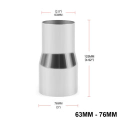 63-76mm Car Modified Exhaust Pipe Joint, 63-76mm