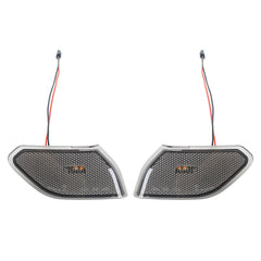 Car Black Wheel Eyebrow Side Light Turn Signal Leaf Plate Lamp for Jeep Wrangler JL 2018-, Black