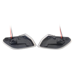 Car Black Wheel Eyebrow Side Light Turn Signal Leaf Plate Lamp for Jeep Wrangler JL 2018-, Black