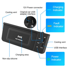 HFC-1051 Car Qi Standard Wireless Charger 15W / 10W Quick Charging for Audi Q5L 2018-2022, Left Driving, HFC-1051