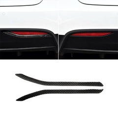 2 PCS Carbon Fiber Car Rear Fog Lamps Decorative Sticker for Tesla Model X, Rear Fog Lamps