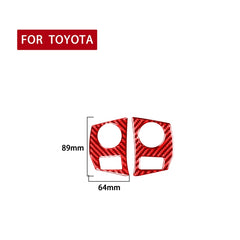 2 PCS / Set Carbon Fiber Car Steering Wheel Button Frame Decorative Sticker for Toyota Corolla 2014-2018,Left and Right Drive Universal, Steering Wheel Button Frame