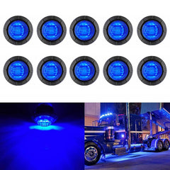 10 PCS MK-009 3/4 inch Car / Truck 3LEDs Side Marker Indicator Lights Bulb Lamp, MK-009(Red Light), MK-009(Yellow Light), MK-009(Blue Light), MK-009(Green Light), MK-009(White Light)