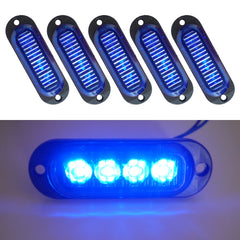 5 PCS MK-087 Car / Truck 4LEDs Side Marker Indicator Lights Bulb Lamp, MK-087(Yellow Light), MK-087(Blue Light), MK-087(Green Light), MK-087(Red Light), MK-087(White Light)