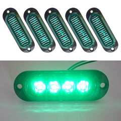 5 PCS MK-087 Car / Truck 4LEDs Side Marker Indicator Lights Bulb Lamp, MK-087(Yellow Light), MK-087(Blue Light), MK-087(Green Light), MK-087(Red Light), MK-087(White Light)