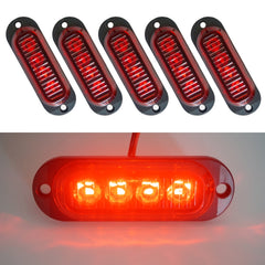 5 PCS MK-087 Car / Truck 4LEDs Side Marker Indicator Lights Bulb Lamp, MK-087(Yellow Light), MK-087(Blue Light), MK-087(Green Light), MK-087(Red Light), MK-087(White Light)