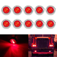 10 PCS MK-118 3/4 inch Metal Frame Car / Truck 3LEDs Side Marker Indicator Lights Bulb Lamp, MK-118(Red Light), MK-118(White Light), MK-118 (Yellow Light), MK-118(Blue Light), MK-118(Green Light)