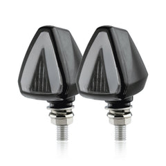 2 PCS KC018A Motorcycle Triangular V-shaped Two-color LED Brake Turn Signal Light, KC018A