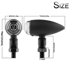 2 PCS KC805 Motorcycle Retro Metal Turn Signal Light