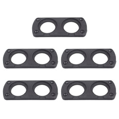 5 PCS 2-Hole Car Modified USB Charging Voltmeter Cigarette Lighter Panel, 2-Hole