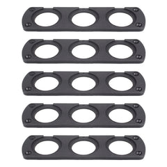 5 PCS 3-Hole Car Modified USB Charging Voltmeter Cigarette Lighter Panel, 3-Hole