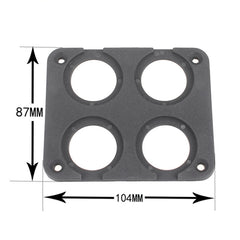 5 PCS 4-Hole Car Modified USB Charging Voltmeter Cigarette Lighter Panel, 4-Hole