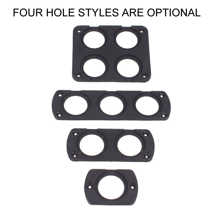 5 PCS 4-Hole Car Modified USB Charging Voltmeter Cigarette Lighter Panel, 4-Hole