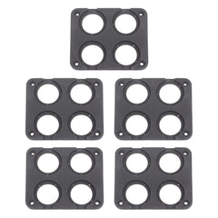 5 PCS 4-Hole Car Modified USB Charging Voltmeter Cigarette Lighter Panel, 4-Hole