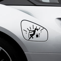Female Pull Fuel Tank Pointer To Full Hellaflush Reflective Vinyl Car Sticker, Female (Black), Female (Colour)