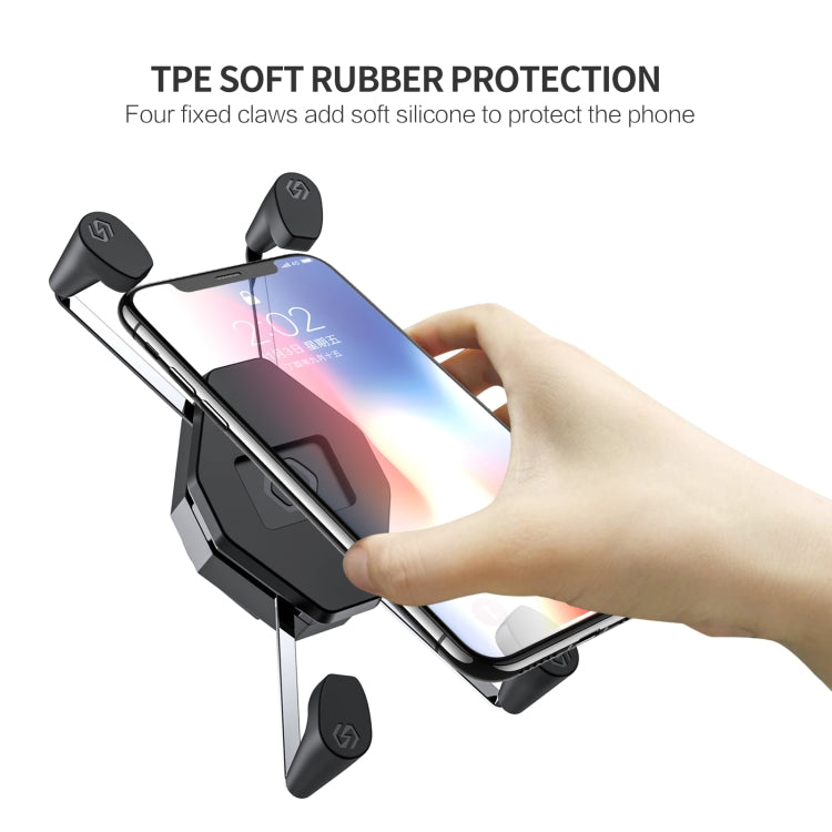 ZH-1558A1 Motorcycle Handlebar X-shape Aluminum Alloy Phone Holder, ZH-1558A1