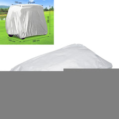 Golf Cart Sunscreen Rainproof Heat Insulation All Seasons Universal Dust Cover, Silver
