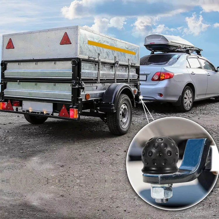 2 in 1 / Set Car Truck Tow Ball Cover Cap Towing Hitch Trailer Towball Protection, 2 in 1