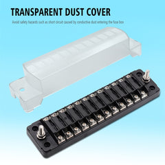 CS-978A2 FB1902 1 In 12 Out Independent Positive Negative Fuse Box without Fuse Piece for Auto Car Truck Boat, CS-978A2