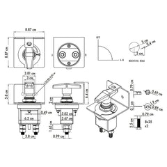 Yacht RV Battery Cut-off Switch with Lock, CP-0574