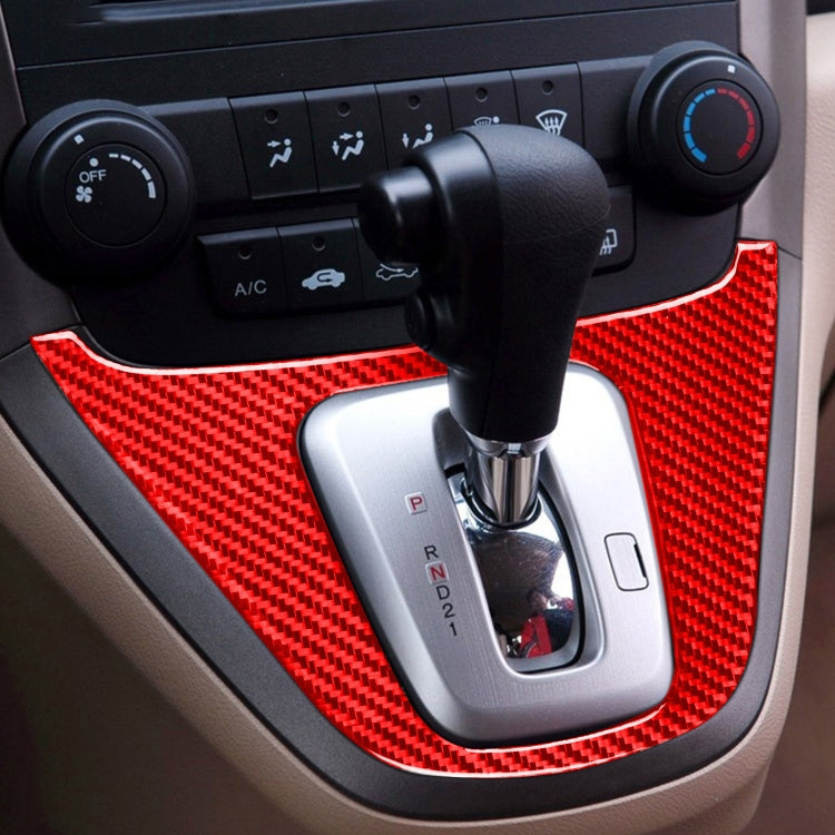 For Honda CRV 2007-2011 Carbon Fiber Car Gear Panel Frame Decorative Sticker,Left and Right Drive Universal, Car Gear Panel Frame