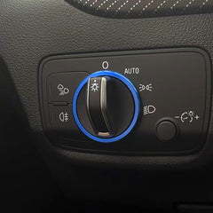 Car Headlight Switch Ring Trim Sticker Decoration for Audi Q2