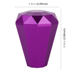 Universal Car Diamond Shape Metal Gear Shift Knob, Purple, Red, Black, Blue