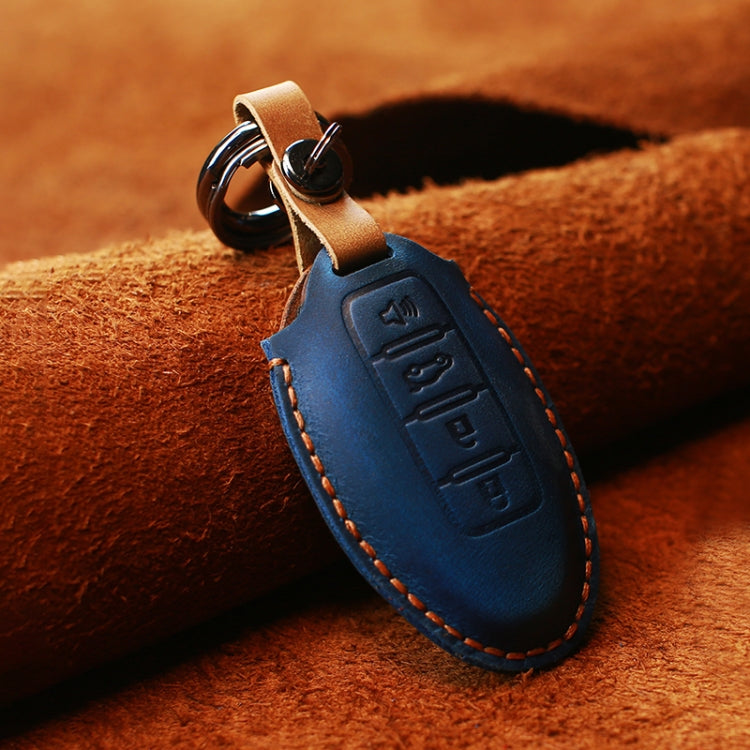 For Nissan Car Cowhide Leather Key Protective Cover Key Case, Four Keys Version, For Nissan, Four Keys Version