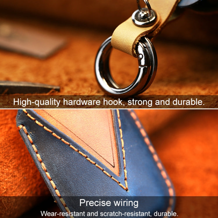 For Nissan Car Cowhide Leather Key Protective Cover Key Case, Four Keys Version, For Nissan, Four Keys Version