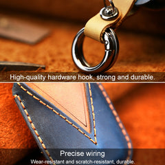 For Nissan Car Cowhide Leather Key Protective Cover Key Case, Four Keys Version, For Nissan, Four Keys Version