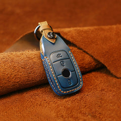 For Mercedes-Benz New Style Car Cowhide Leather Key Protective Cover Key Case, For Mercedes-Benz New Style
