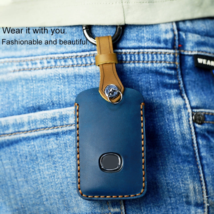 For Mazda New Style Car Cowhide Leather Key Protective Cover Key Case, For Mazda New Style