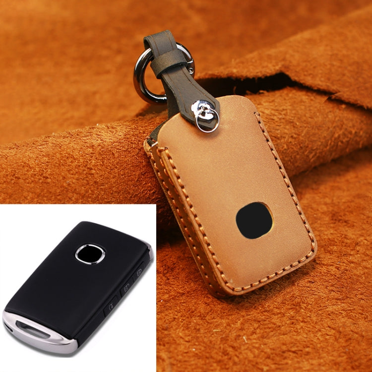 For Mazda New Style Car Cowhide Leather Key Protective Cover Key Case, For Mazda New Style