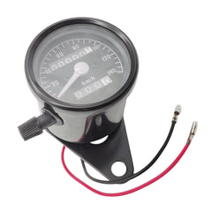 Motorcycle Retro Modified Odometer Speedometer Kilometer, Speedometer Kilometer (Black)
