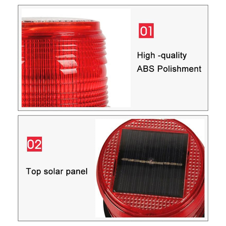 Car Solar Charging Warning Light, Round Red, Round White, Round Yellow