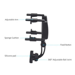 Silicone Magnet Car Rear Mirror Navigation Phone Holder, Silicone