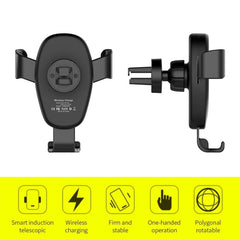 Car Wireless Charger Multifunctional Mobile Phone Wireless Charger Stand, Multifunctional Black