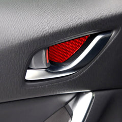 Car Carbon Fiber Inside Door Bowl Decorative Sticker for Mazda CX-5 2013-2018, Left and Right Drive, Inside Door Bowl